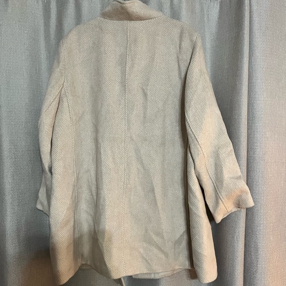 Beige Asymmetrical Loft Wool Coat 24 - Picture 2 of 2